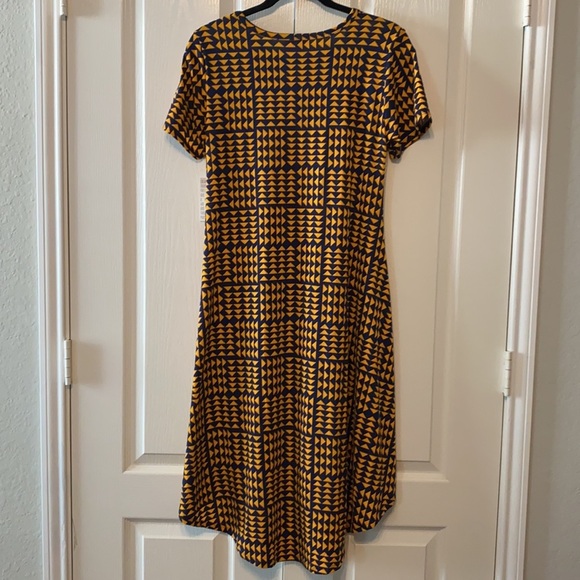 LuLaRoe woman’s dress Carly size XS mustard blue - Picture 5 of 11